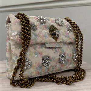 Kurt Geiger Bag Pastel Sequin Pearls Crystal Embellished Sample Sale Crossbody